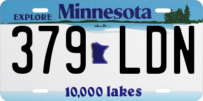 MN license plate 379LDN
