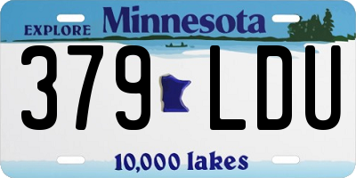 MN license plate 379LDU