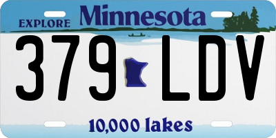 MN license plate 379LDV