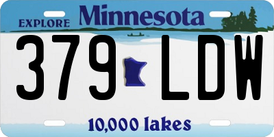 MN license plate 379LDW