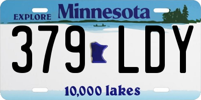 MN license plate 379LDY