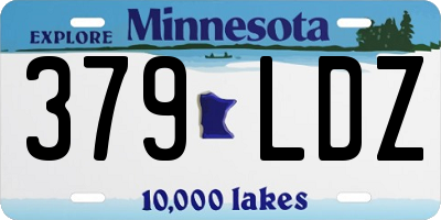MN license plate 379LDZ
