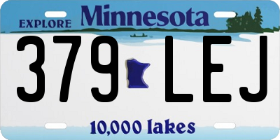 MN license plate 379LEJ