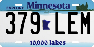 MN license plate 379LEM