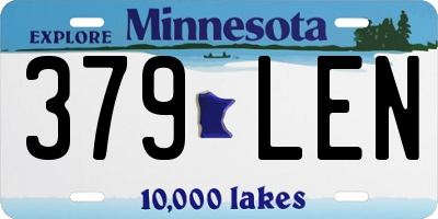 MN license plate 379LEN