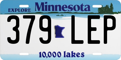MN license plate 379LEP