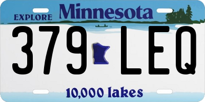 MN license plate 379LEQ