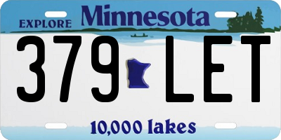 MN license plate 379LET