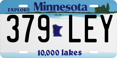 MN license plate 379LEY