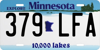 MN license plate 379LFA