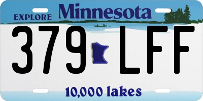 MN license plate 379LFF