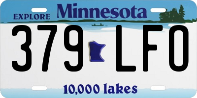 MN license plate 379LFO