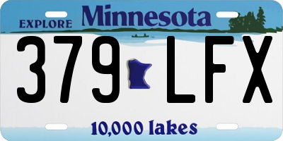MN license plate 379LFX