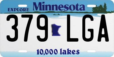 MN license plate 379LGA