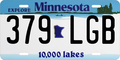 MN license plate 379LGB