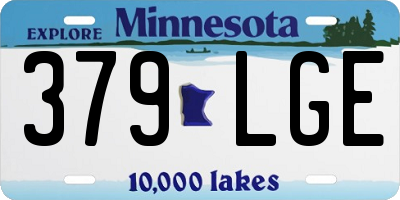 MN license plate 379LGE