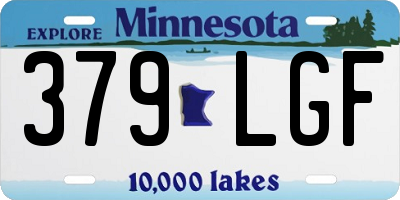 MN license plate 379LGF