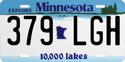 MN license plate 379LGH