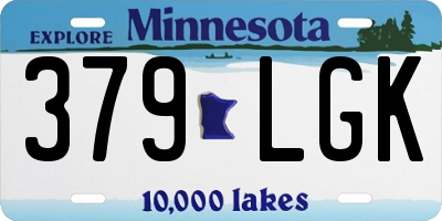 MN license plate 379LGK