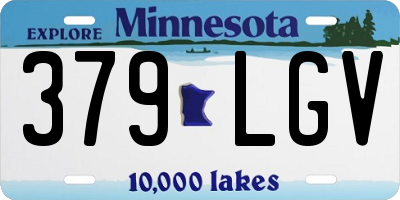 MN license plate 379LGV