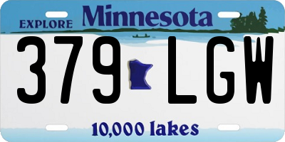 MN license plate 379LGW