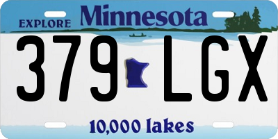 MN license plate 379LGX