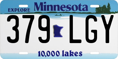 MN license plate 379LGY