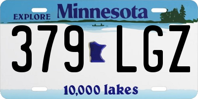 MN license plate 379LGZ