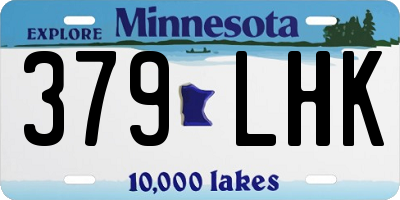 MN license plate 379LHK