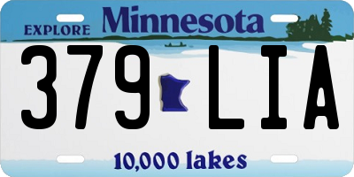 MN license plate 379LIA