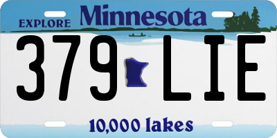 MN license plate 379LIE