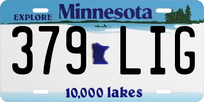 MN license plate 379LIG