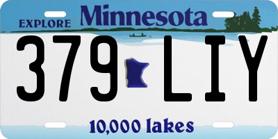MN license plate 379LIY