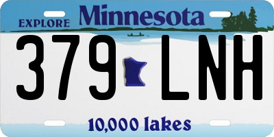 MN license plate 379LNH