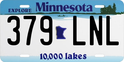 MN license plate 379LNL