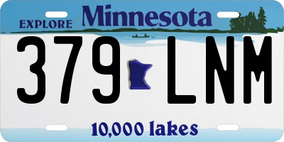 MN license plate 379LNM