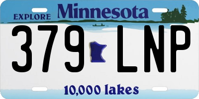 MN license plate 379LNP