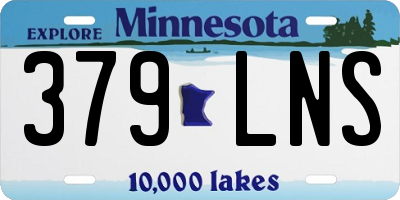 MN license plate 379LNS