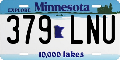MN license plate 379LNU