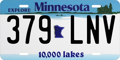 MN license plate 379LNV