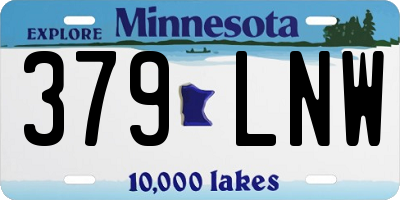 MN license plate 379LNW