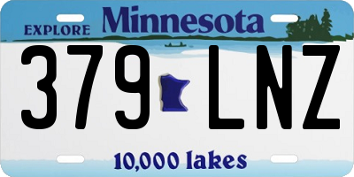 MN license plate 379LNZ