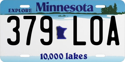 MN license plate 379LOA