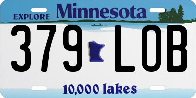 MN license plate 379LOB