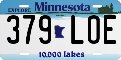 MN license plate 379LOE