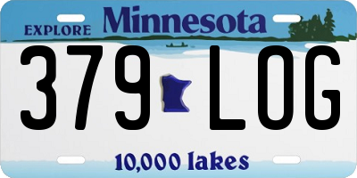 MN license plate 379LOG
