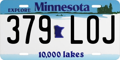 MN license plate 379LOJ