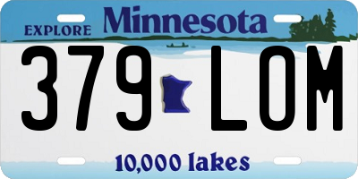 MN license plate 379LOM