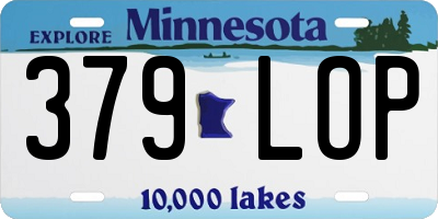 MN license plate 379LOP