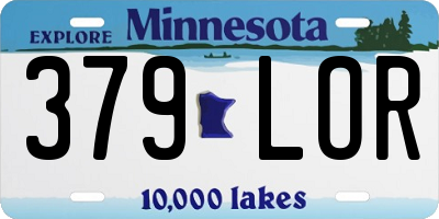 MN license plate 379LOR